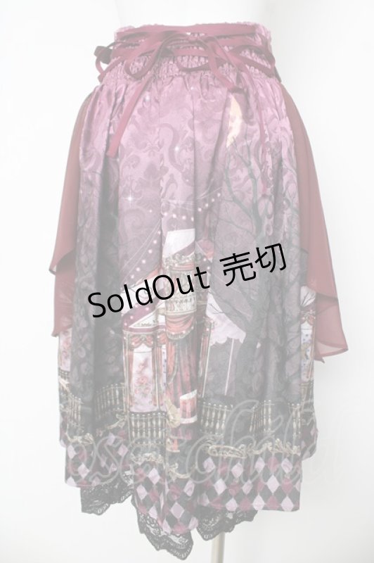 画像2: axes femme kawaii / シルクノクターンスカート M ワイン Y-26-03-06-231-AX-SK-SZ-ZI (2)