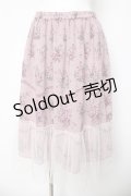 axes femme / チュール配色ブーケスカート  ピンク Y-26-03-06-232-AX-SK-SZ-ZY