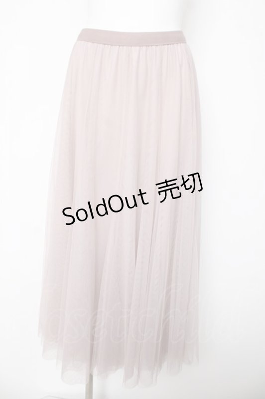 画像1: axes femme / ロングチュールスカート M ベージュ Y-26-03-06-236-AX-SK-SZ-ZY (1)