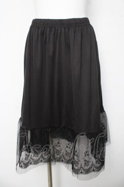 画像1: axes femme / チュールレースペチスカート S 黒 Y-26-03-06-237-AX-SK-SZ-ZY