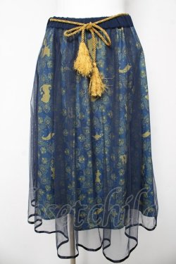 画像1: axes femme POETIQUE / Disneyアラジンスカート  紺 Y-26-03-06-239-AX-SK-SZ-ZY