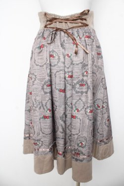 画像2: axes femme POETIQUE / ストロベリーラベルタックスカート  ベージュ Y-26-03-06-241-AX-SK-SZ-ZY