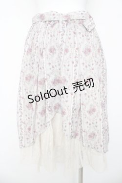 画像2: axes femme / バラ×ストライプ柄スカート  ピンク Y-26-03-06-242-AX-OP-SZ-ZY