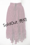 axes femme / 総レーススカート  ワイン Y-26-03-06-243-AX-SK-SZ-ZY