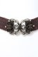 画像1: axes femme / ビジューモチーフゴムベルト  ブラウン Y-26-03-06-030-AX-BL-SZ-ZY (1)