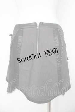 画像2: Ozz Croce / 2連ベルトフラップスカート  黒 Y-26-03-06-250-OO-SK-SZ-ZY