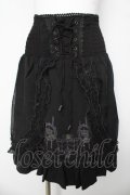 Ozz oneste / 王冠pt天蓋シフォンスカート  黒 Y-26-03-06-253-OO-SK-SZ-ZY