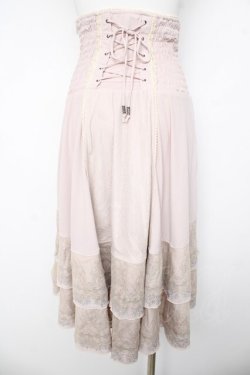 画像2: Ozz On / レースptフィッシュテールスカート  ピンク Y-26-03-06-255-OO-SK-SZ-ZY