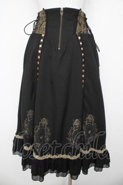 画像2: Ozz oneste / Celebration of Rose ロココスカート  黒/ゴールド Y-26-03-06-258-OO-SK-SZ-ZY