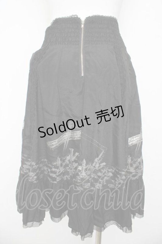 画像2: Ozz Croce / チェス柄ハシゴレーススカート  黒 Y-26-03-06-260-OO-SK-SZ-ZY (2)