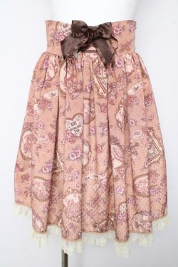 画像1: BABY, THE STARS SHINE BRIGHT / Esprit de la Belle Epoque a Paris 柄 スカート  ブラウン Y-26-03-06-265-BA-SK-SZ-ZY