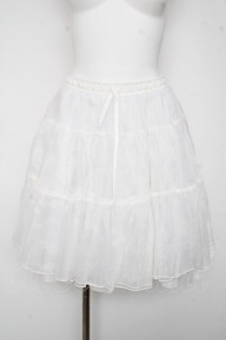 画像1: axes femme kawaii / ボリュームオーガンジーパニエ M 白 Y-26-03-06-268-AX-SK-SZ-ZY