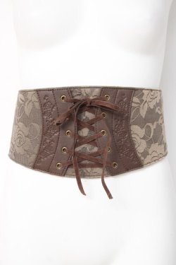 画像1: axes femme / レースコルセットベルト  ブラウン Y-26-03-06-033-AX-ZA-SZ-ZY