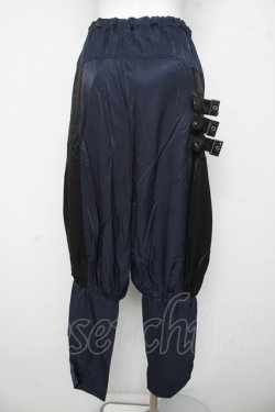 画像2: ALGONQUINS / バイカラーサルエルパンツ F ネイビー/ブラック Y-26-03-06-272-AL-PA-SZ-ZY