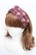axes femme / ローズチェックヘアバンド  ワイン Y-26-03-06-041-AX-AC-SZ-ZY