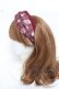 画像2: axes femme / ローズチェックヘアバンド  ワイン Y-26-03-06-041-AX-AC-SZ-ZY (2)