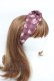 画像3: axes femme / ローズチェックヘアバンド  ワイン Y-26-03-06-041-AX-AC-SZ-ZY (3)