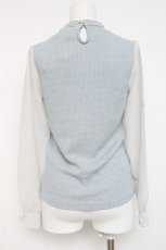 画像2: axes femme / お花畑刺繍ジャガードプルオーバー M サックス Y-26-03-09-041-AX-TO-SZ-ZY (2)