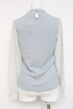 画像2: axes femme / お花畑刺繍ジャガードプルオーバー M サックス Y-26-03-09-041-AX-TO-SZ-ZY