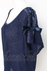 画像2: axes femme / 肩レースUPトップス  紺 Y-26-03-09-045-AX-TO-SZ-ZS (2)