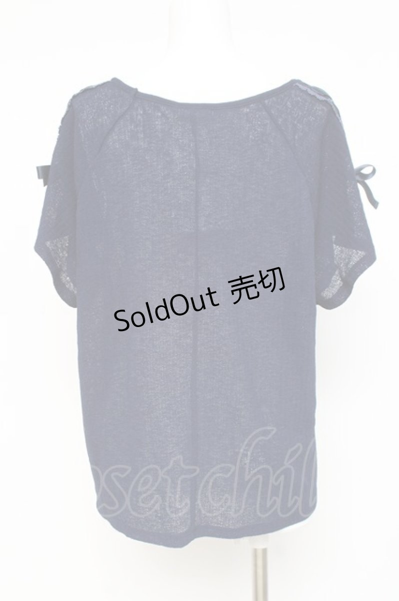 画像3: axes femme / 肩レースUPトップス  紺 Y-26-03-09-045-AX-TO-SZ-ZS (3)