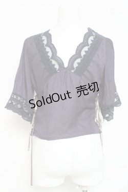 画像3: axes femme / ヴィンテージ風サテンブラウス M パープル Y-26-03-09-049-AX-BL-SZ-ZY