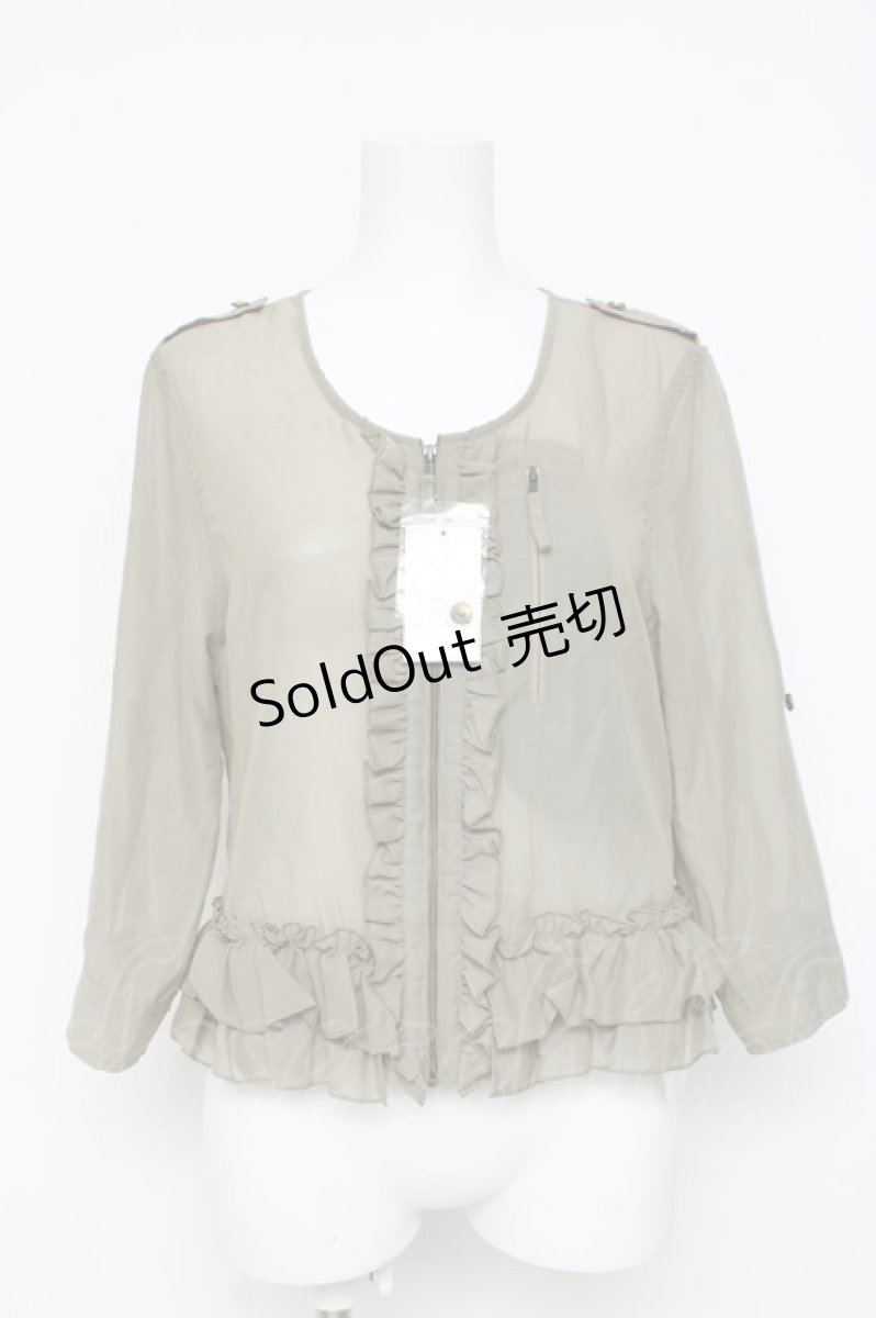 画像1: axes femme / 裾フリルブルゾン M カーキ Y-26-03-09-050-AX-TO-SZ-ZS (1)