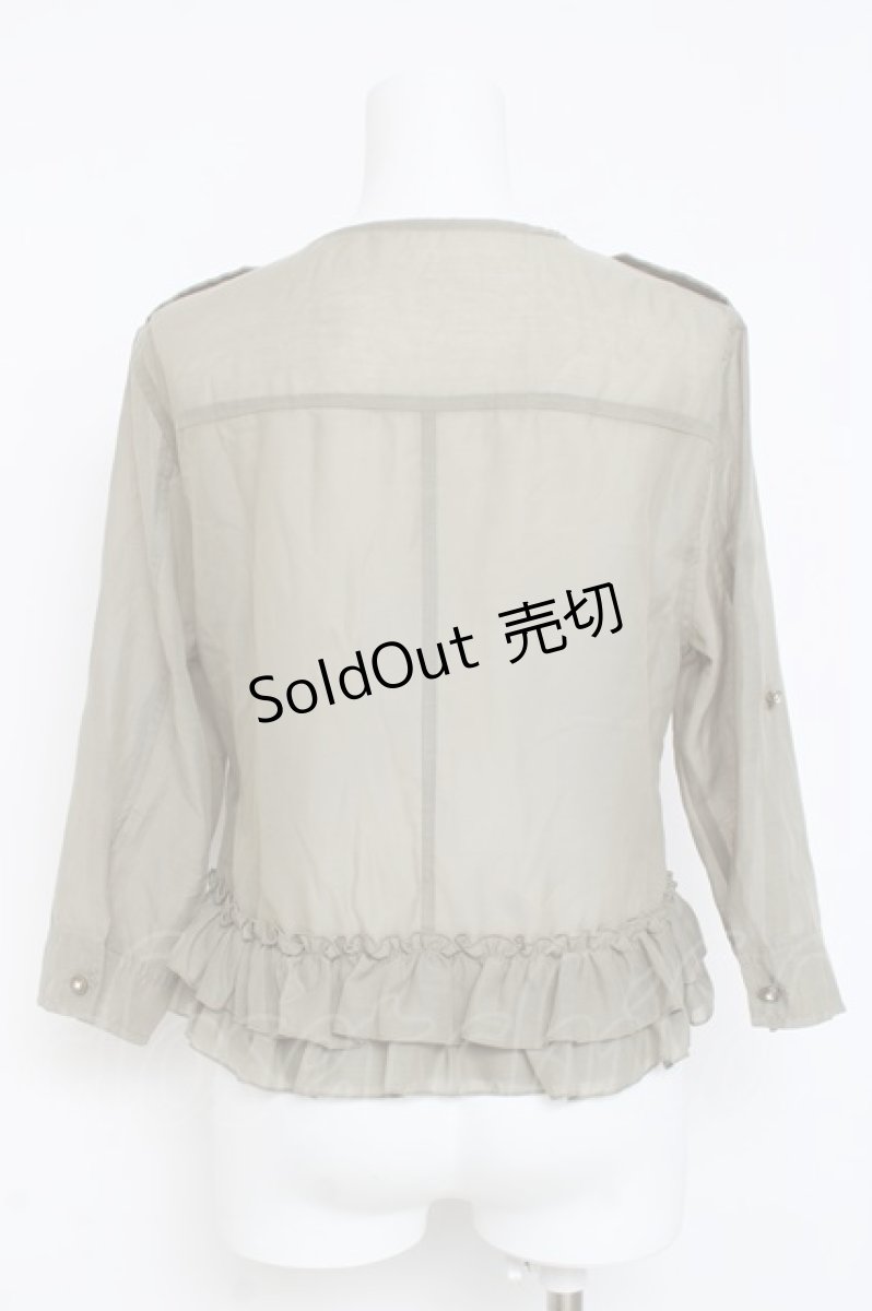 画像2: axes femme / 裾フリルブルゾン M カーキ Y-26-03-09-050-AX-TO-SZ-ZS (2)