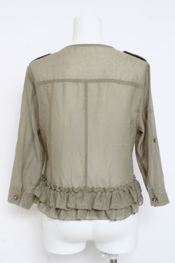 画像2: axes femme / 裾フリルブルゾン M カーキ Y-26-03-09-050-AX-TO-SZ-ZY