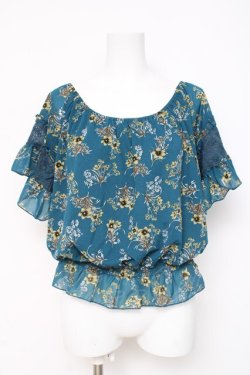 画像1: axes femme / エスパンディフレア袖プルオーバー M グリーン Y-26-03-09-051-AX-TO-SZ-ZY