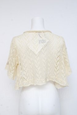 画像3: axes femme / プチバラ使い透かし編みボレロ M 生成り Y-26-03-09-055-AX-TO-SZ-ZY