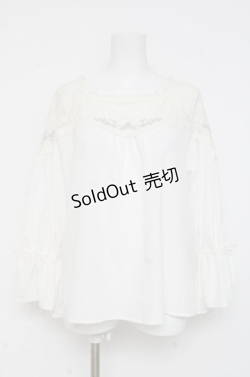 画像1: axes femme POETIQUE / ファンタジータイムブラウス M 白 Y-26-03-09-061-AX-BL-SZ-ZS (1)