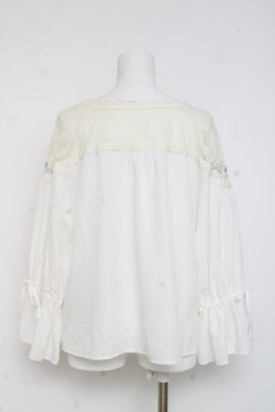 画像2: axes femme POETIQUE / ファンタジータイムブラウス M 白 Y-26-03-09-061-AX-BL-SZ-ZY