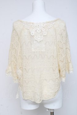 画像3: axes femme / レース重ねケープトッパーカーディガン M 生成り Y-26-03-09-062-AX-TO-SZ-ZY