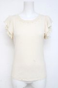 axes femme / 袖プチバラ使いトップス M 生成り Y-26-03-09-065-AX-TO-SZ-ZY