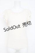 axes femme / 袖プチバラ使いトップス M 生成り Y-26-03-09-065-AX-TO-SZ-ZY