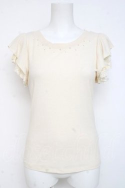 画像1: axes femme / 袖プチバラ使いトップス M 生成り Y-26-03-09-065-AX-TO-SZ-ZY