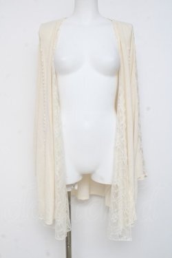 画像1: axes femme / ジレ重ね着風ロングカーディガン M 生成り Y-26-03-09-067-AX-TO-SZ-ZY