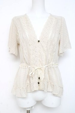 画像1: axes femme / レースニットカーディガン  生成り Y-26-03-09-071-AX-TO-SZ-ZY