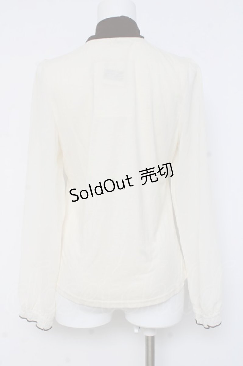 画像2: axes femme / ボータイブラウス風プルオーバー M 生成り Y-26-03-09-072-AX-TO-SZ-ZS (2)