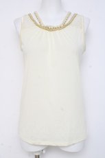 画像1: axes femme / ビジューストラップ付きタンク M 生成り Y-26-03-09-008-AX-TO-SZ-ZY (1)