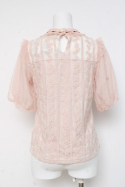 画像2: axes femme POETIQUE / プチスタンド縦柄レースプルオーバー M アワピンク Y-26-03-09-079-AX-TO-SZ-ZY