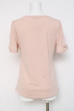 画像3: axes femme / ローズレースVネック半袖カットソー M ピンク Y-26-03-09-082-AX-TO-SZ-ZY