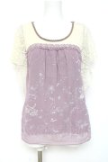 axes femme / 星座柄シフォンプルオーバー  ラベンダー Y-26-03-09-083-AX-TO-SZ-ZY