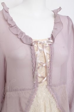 画像3: axes femme / レースアップシフォントップス M ラベンダー Y-26-03-09-088-AX-BL-SZ-ZY