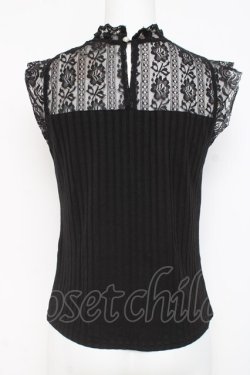 画像2: axes femme / パールデザインビスチェプルオーバー  黒 Y-26-03-09-009-AX-TO-SZ-ZY