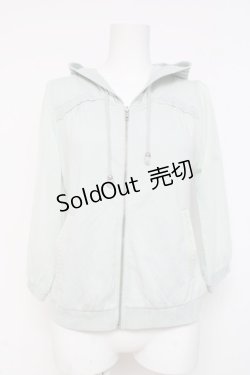 画像1: axes femme / 袖シアーパーカー M サックス Y-26-03-09-090-AX-TO-SZ-ZY