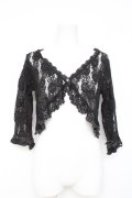 axes femme / 鈎針フリル総レースボレロ M 黒 Y-26-03-09-092-AX-TO-SZ-ZY