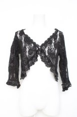 画像1: axes femme / 鈎針フリル総レースボレロ M 黒 Y-26-03-09-092-AX-TO-SZ-ZY (1)