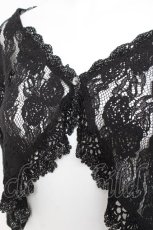 画像3: axes femme / 鈎針フリル総レースボレロ M 黒 Y-26-03-09-092-AX-TO-SZ-ZY (3)